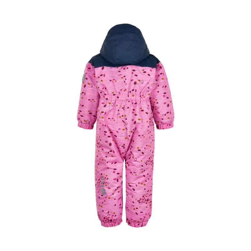 2021 Color Kids Dots Junior One Piece Ski Suit Rose-1